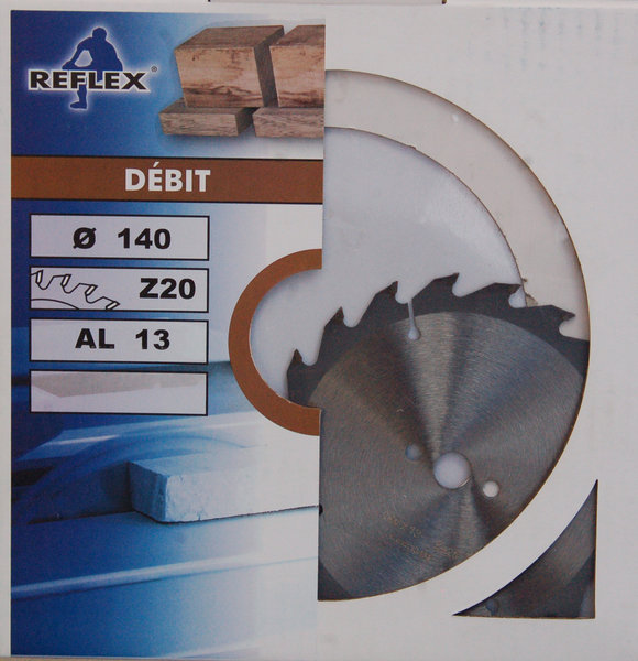Lame Scie Circulaire REFLEX D.140mm Alesage 13mm 20 Dents