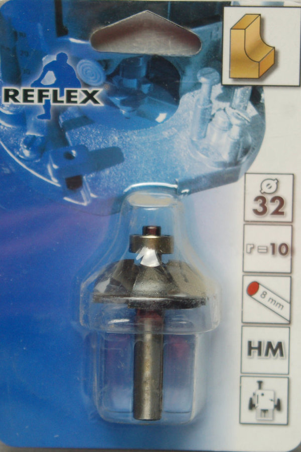 Fraise de défonceuse  à gorge REFLEX D.32mm R.10mm
