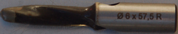Mèche à tourillons gauche D.6mm. ISOCELE