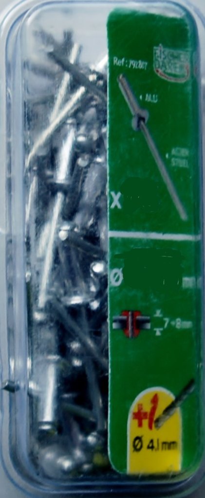 1 boite de rivets aveugles 4,8mm x 10mm FICHER DAREX