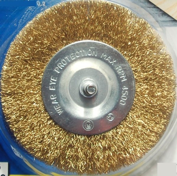 Brosse circulaire sur tige Laiton D.75mm
