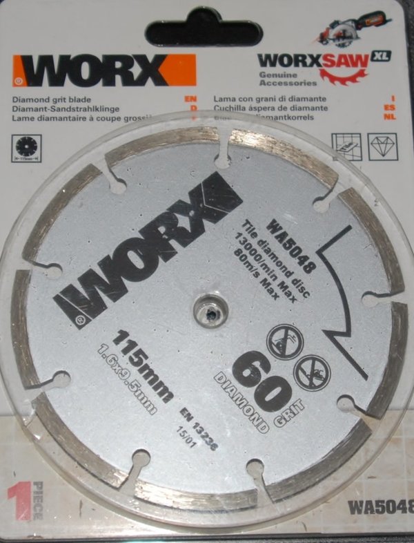 Disque Diamant D. 115mm pour WorxSaw XL WORX